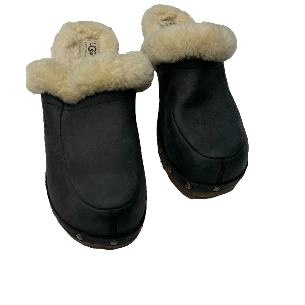 UGG Australia Kalie Sherpa Lined Dark Grey Clog size 11